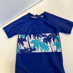 Boys 5Y summer shirt, blue short sleeves